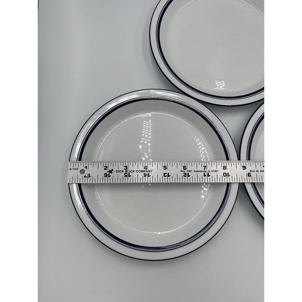 Dansk Bistro Christianshavn Blue Salad Plates SET OF 3 Portugal 8 3/4